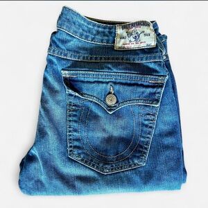 True Religion World Tour Billy Bootcut Flap Pocket Jeans